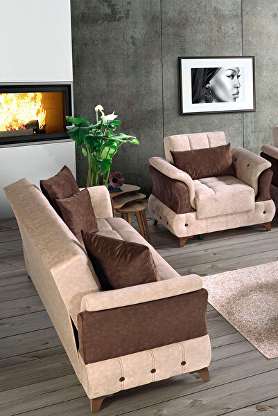 Eymense Fulya Çekyatlı Koltuk Takımı 3+1