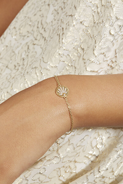 Joy of Jade Ceylin Bileklik 1 Mikron 18 Ayar Altın Kaplama (925 Ayar Gümüş Üz...