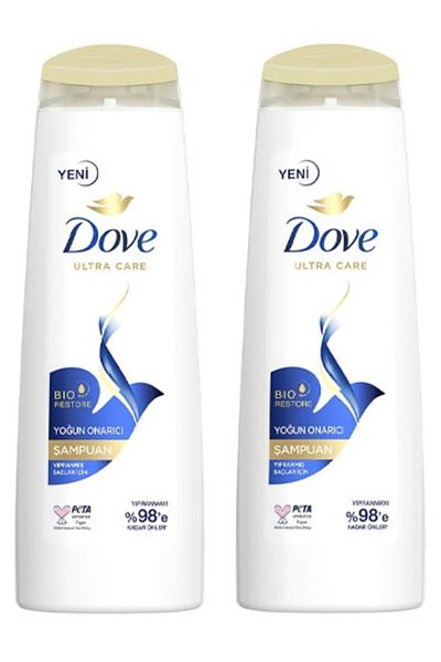 Dove Intensive Repair Shampoo - For Damaged Hair, 400 ml x 2 Pcs