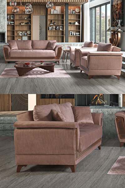 Eymense Kobra Çekyatlı Koltuk Takımı 3+3+1+1