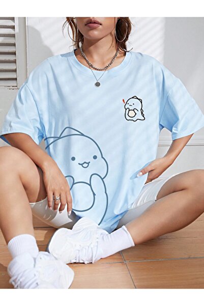 Adrift Desen animat și design grafic Tricou supradimensionat Seria Cartoon/Le...