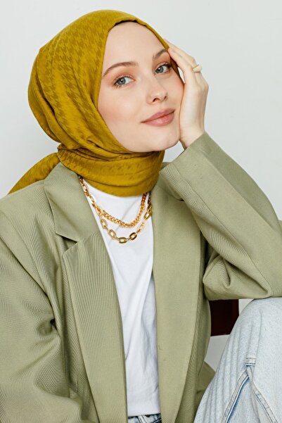 VALORSCARF Saffron Houndstooth Pattern Shawl