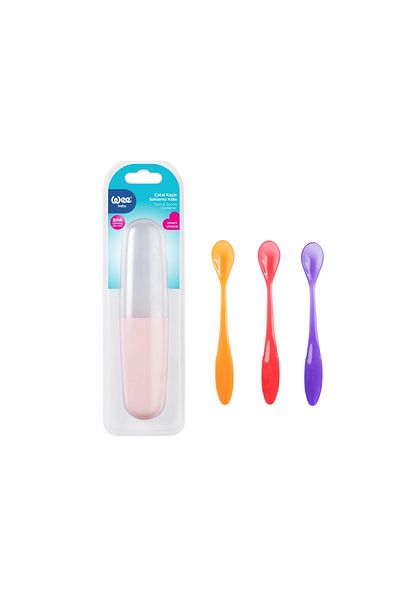 Wee Baby Lunch Set Pink (3 Pieces Spoon + Storage Box)