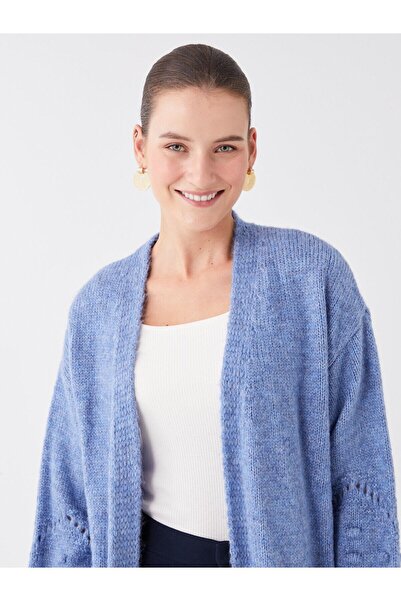 LC Waikiki Cardigan de damă cu mânecă lungă ajurata cu guler șal