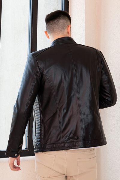 Hodore Garren Black Men's Genuine Leather Coat
