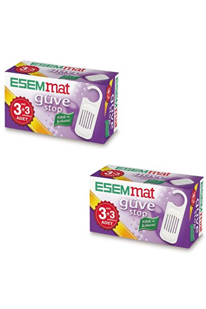 Esemmat Güve Stop (3 Askı + 3 Çekmece) x 2'li Paket