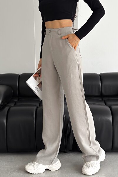 FEMELLE Women's New Season Modal Fabric Wide Leg High Waist Trousers