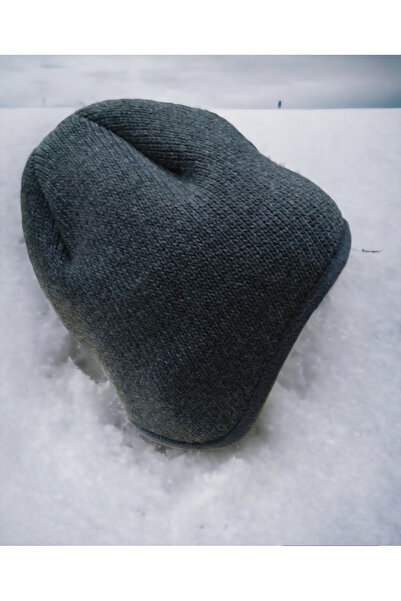 Shopiolog Unisex İçi Polar Kulak Ense Koruyuculu Rüzgar Geçirmez Termal Örme Bere