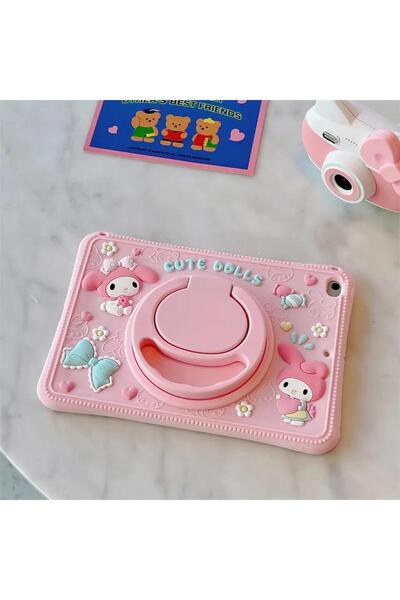 Alfa MEC Samsung Galaxy Tab A7 10.4 T500 T505 T507 Kılıf Elegance Cute Dolls Standlı Çocuklar Için Karakterli