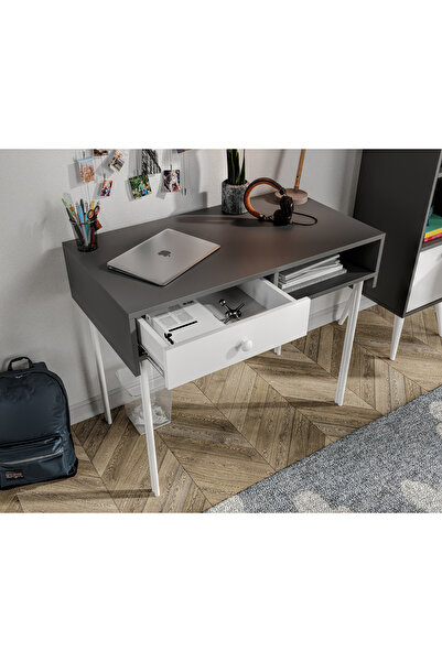 Genel Markalar Major Antrasit Duvara Monte Çalışma Masası Ve Üst Modül