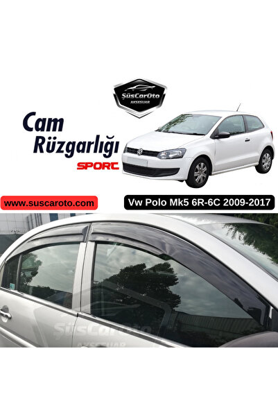 ŞüsCarOto Aksesuar Vw Polo Mk5 6R-6C 2009-2017 Uyumlu Mugen Cam Rüzgarlığı Se...