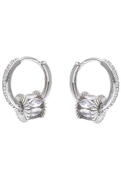 Ressia Charmlı Zirkon Taş Tasarımlı Çelik Küpe