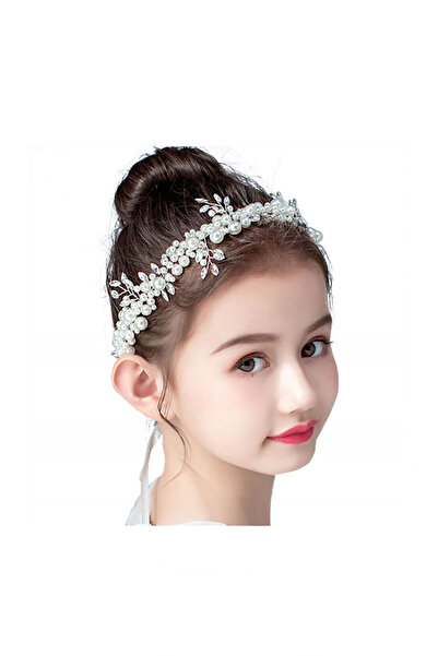 bbays new trend children's hair accessory birthday crown with pearls, childre...