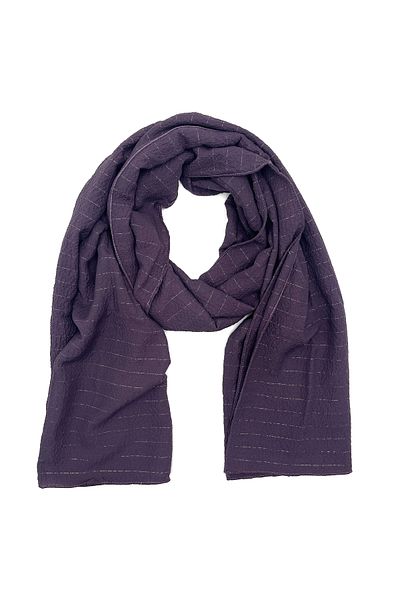 nazipek Glitter Striped Plum Mio Jazz Wrap Bumbac Strălucitor 200x75cm Eșarfă