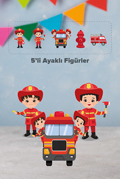 eddadijital Ayaklı Maket Figür İtfaiye Konsepti Masa Üstü