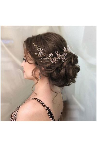 bbays new trend تاج الزفاف الفضي، تاج الزفاف من حجر الكريستال، اكسسوار شعر العروس، تاج العروس، مشبك العروس، اكسسوار الشعر