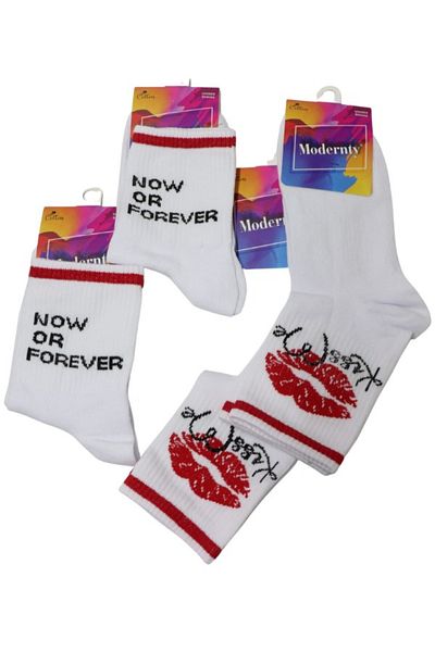 modernty Unisex πολύχρωμες 4' ζεύγη βαμβακερές πλενόμενες αρωματικές κοντές εποχιακές κάλτσες μισού κότσι