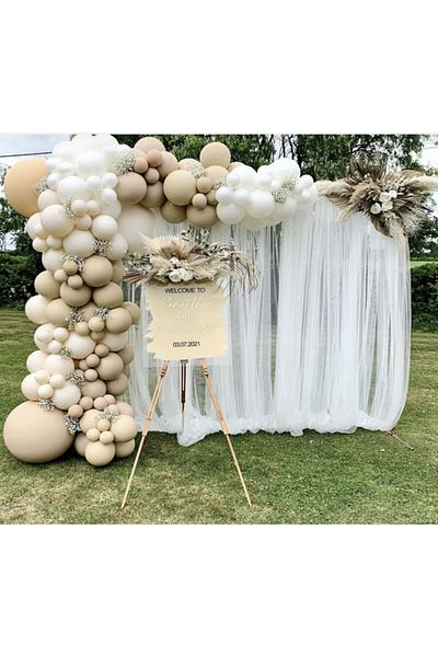 Çemrek Süs Parti Desert sand sea sand balloon chain set 100 pieces of balloons and chain