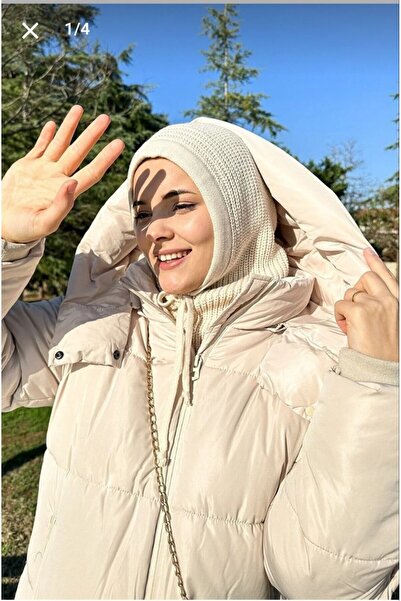 Nilbutik قبعة صغيرة محبوكة ومضلعة باللون الأسود