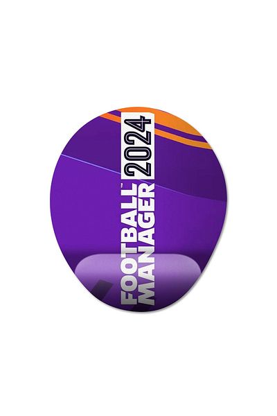 Pixxa FM 2024 - موديل لوحة ماوس مدير كرة القدم 2024 مع مسند للمعصم - 1 بيضاوي
