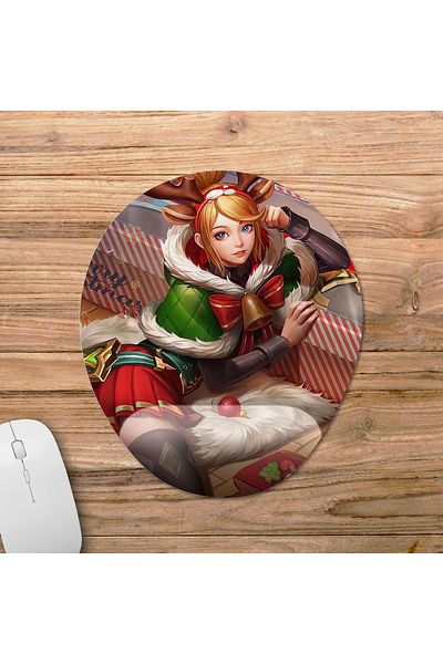Pixxa Mobile Legends - موديل لوحة ماوس فاني مع دعم للمعصم - 5 بيضاوي