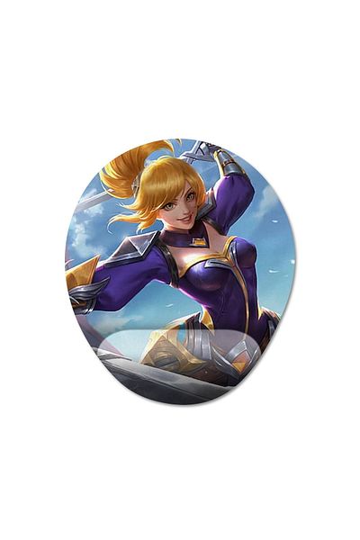 Pixxa Mobile Legends - موديل لوحة ماوس فاني مع مسند للمعصم - 1 بيضاوي
