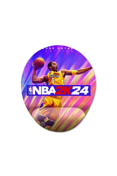 Pixxa موديل لوحة ماوس NBA 2K24 مع مسند للمعصم - 2 بيضاوي