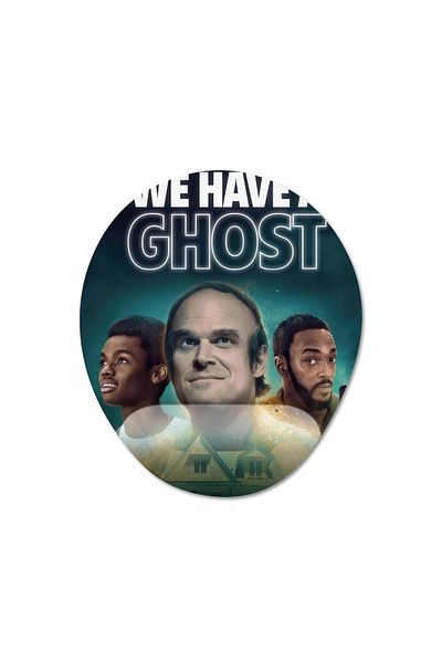 Pixxa موديل لوحة ماوس لدعم المعصم We Have a Ghost - 3 بيضاوي