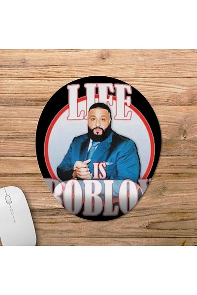 Pixxa موديل لوحة ماوس Dj Khaled مع مسند للمعصم - 3 بيضاوي