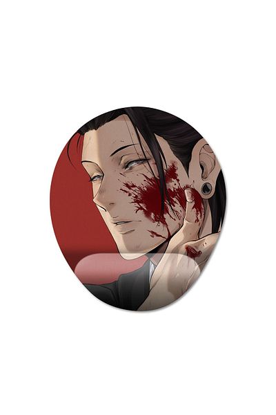 Pixxa Jujutsu Kaisen - موديل لوحة ماوس سوجورو جيتو مع مسند للمعصم - بيضاوي واحد