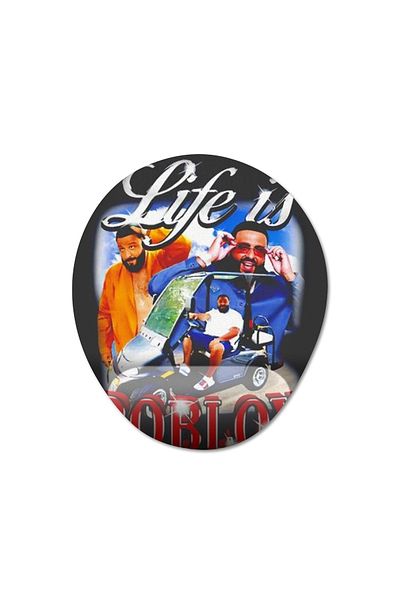 Pixxa موديل لوحة ماوس مدعومة للمعصم من Life is Roblox - Dj Khaled - 4 بيضاوي