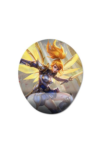 Pixxa Mobile Legends - موديل لوحة ماوس فاني مع مسند للمعصم - 3 بيضاوي