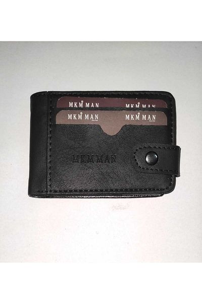 firdevsi hobi Nubuck Horizontal Snap Housing 10 Transparent Card Holder Wallet