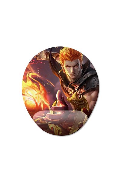 Pixxa Mobile Legends - موديل لوحة ماوس مدعومة للمعصم Valir - بيضاوي واحد