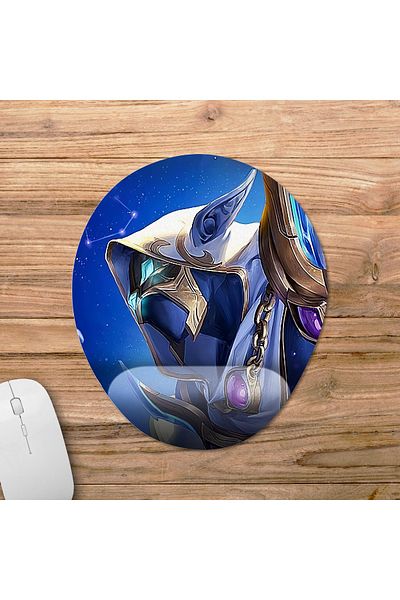 Pixxa Mobile Legends: موديل لوحة ماوس Helcurt مع دعم للمعصم - 4 بيضاوي