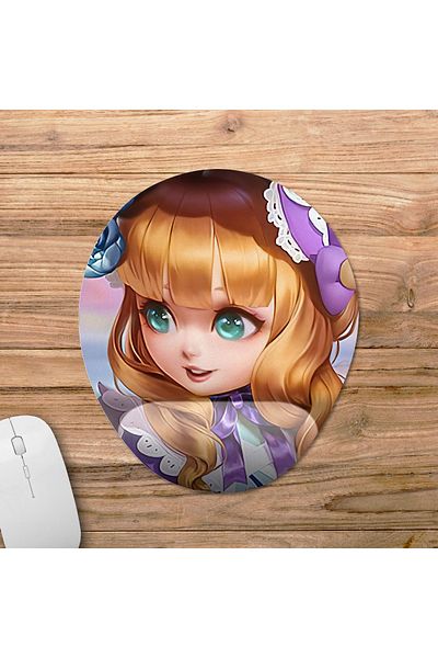 Pixxa Mobile Legends - موديل لوحة ماوس تشانغ مع دعم للمعصم - 4 بيضاوي