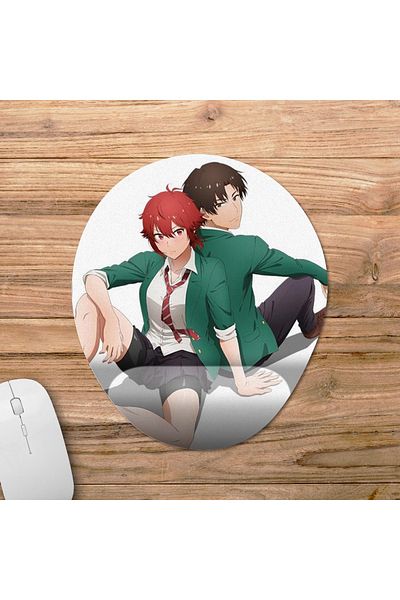 Pixxa موديل لوحة ماوس Tomo-chan wa Onnanoko مع مسند للمعصم - 2 بيضاوي