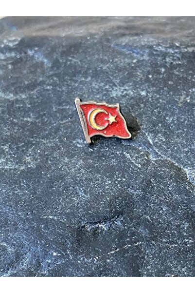 SANAT TACİRİ VİNTAGE MİNELİ TÜRK BAYRAĞI ROZET