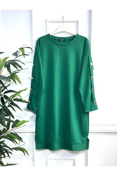 Aşkı Endam Aysima Two Thread Tunic with Cuffs and Button Detail - Benetton