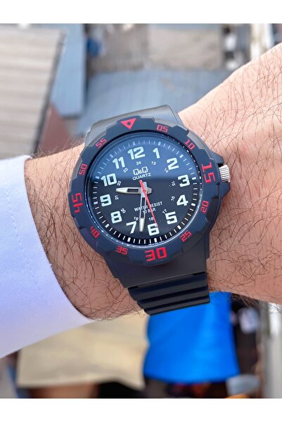 Q&Q VR91J999YW Waterproof Men's Wristwatch with Silicone Cord
