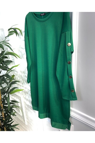 Aşkı Endam Aysima Two Thread Tunic with Cuffs and Button Detail - Benetton