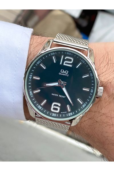 Q&Q Q811J9022Y Silver Color Classic Men's Wristwatch