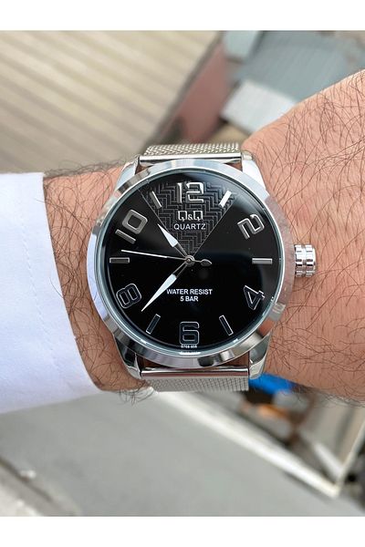 Q&Q Q811J9021Y Silver Color Classic Men's Wristwatch