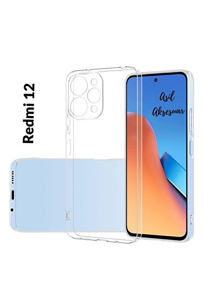 AQUA AKSESUAR Xiaomi Redmi 12 Uyumlu Şeffaf Ve Esnek Soft Kılıf