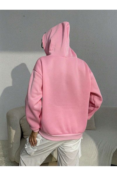 DAXİS Sportwear Company Hanorac oversize unisex cu glugă cu imprimeu inimă mică DAXİS Sportwear Company