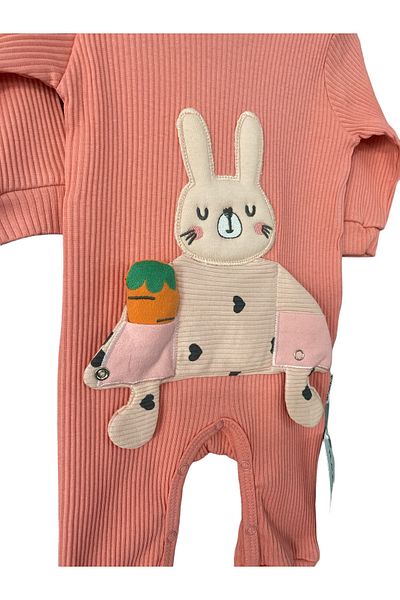 Necix's Baby Jumpsuit with Rabbit Toy