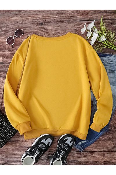 DAXİS Sportwear Company Unisex φούτερ χωρίς στάμπα Crew Neck Oversize DAXİS Sportwear Company