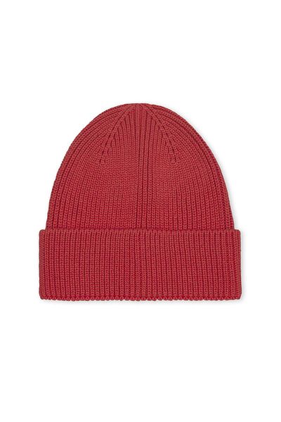 WESTMARK LONDON Red Knitted Organic Cotton Unisex Beanie WMHENRY