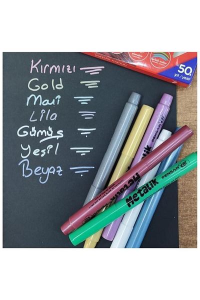 Kids Like 6+1 Colors Metalic colours black notebook and pencil suitable for invitation