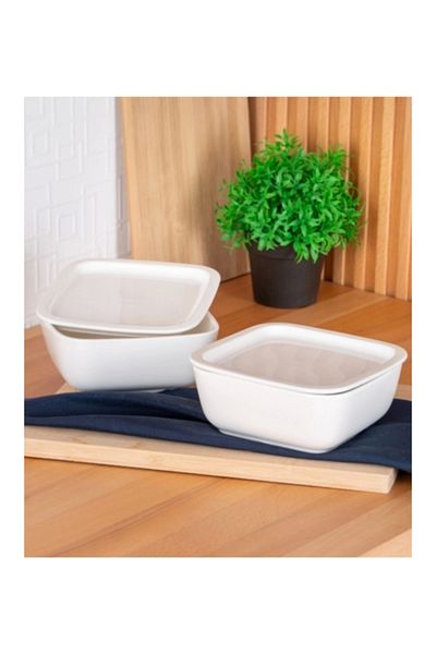 ACAR Zeki Home Bianco Oven Dish with Lid 14 Cm